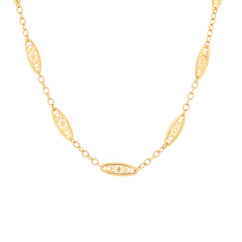 Collier maille filigrane or jaune Collier maille filigrane or jaune