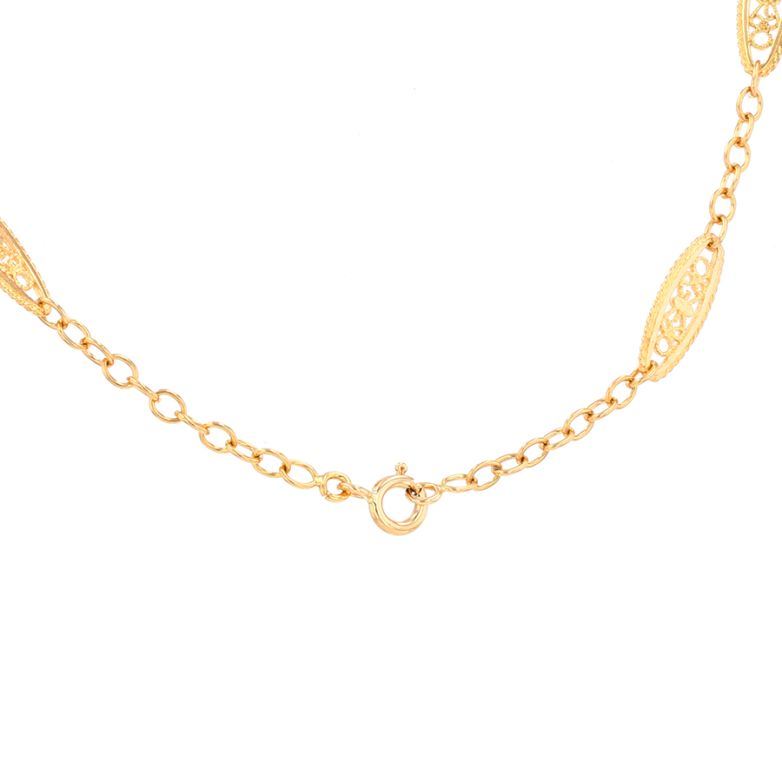 Collier maille filigrane or jaune Collier maille filigrane or jaune