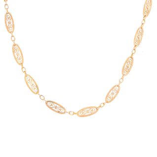 Collier maille filigrane or jaune