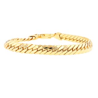 Bracelet maille anglaise or jaune
