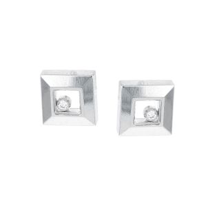 Boucles d'oreilles or gris diamant (s) signé CHOPARD