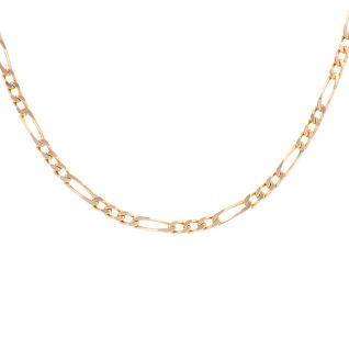 Chaine maille alternée or jaune