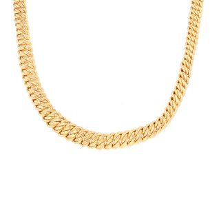 Collier maille américaine or jaune