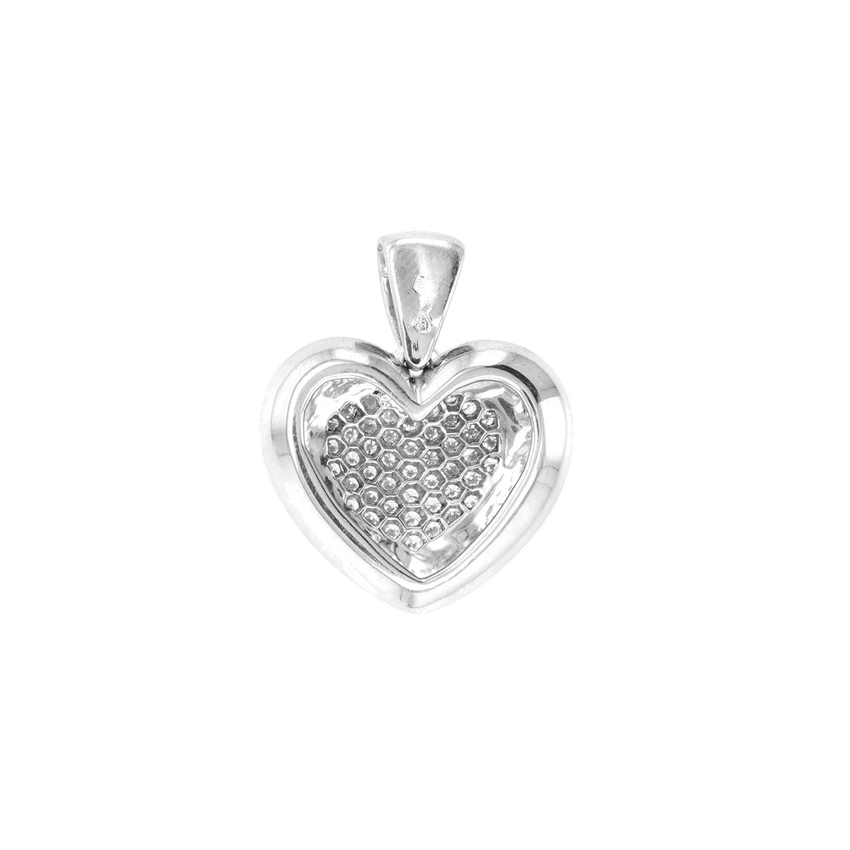 Pendentif En Or Blanc 14 Carats Avec Diamants - 4.72 Gr - 1.70 Ct - Bijou D'occasion Remis à Neuf