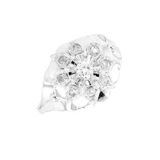 Bague or gris diamant (s) Vintage