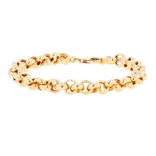Bracelet maille jaseron or jaune