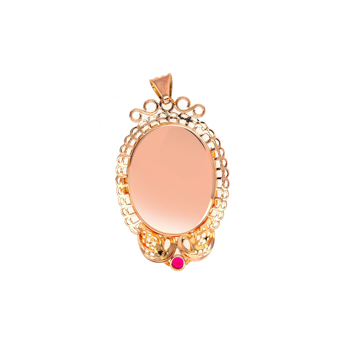 Pendentif Vintage Agneau En Métal Doré - Bijou Fantaisie Joli Et Original - Occasion