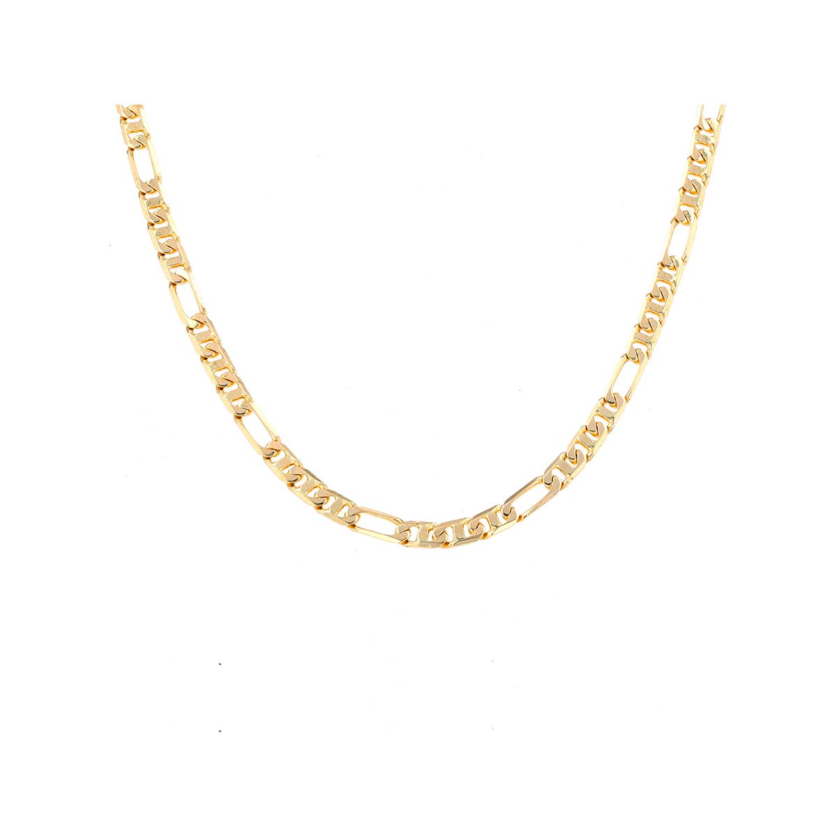 Collier Chaîne En Or 18 Carats 750‰ - Italie, Or Jaune Massif, 50 Cm, Neuf Avec étiquettes