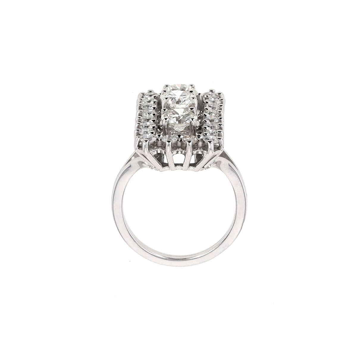 Alliance En Or Blanc 18 Carats - Taille 52 - Poids 3.14g - Occasion (à Nettoyer)