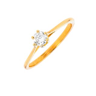 Solitaireor jaune diamant (s)