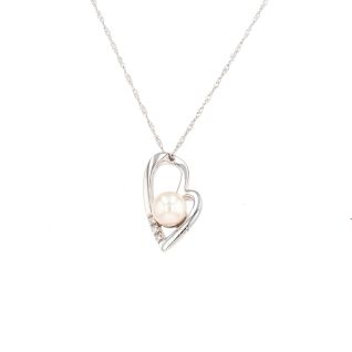 collier or gris diamant et perle