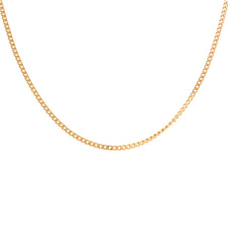 Chaine maille gourmette or jaune