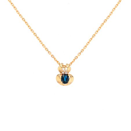 collier or jaune saphir et diamant(s)