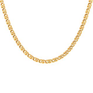 Chaine maille marine or jaune