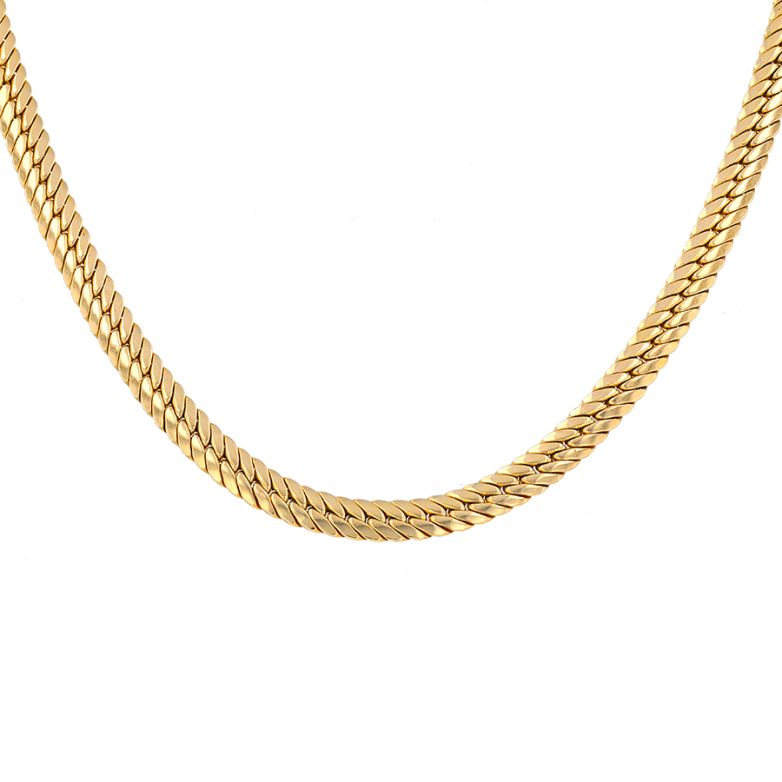 Collier maille anglaise or jaune Collier maille anglaise or jaune