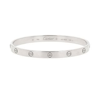 Bracelet or gris signé 