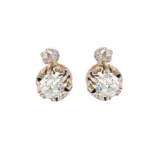 Boucles d'oreilles 2 ors diamant (s)