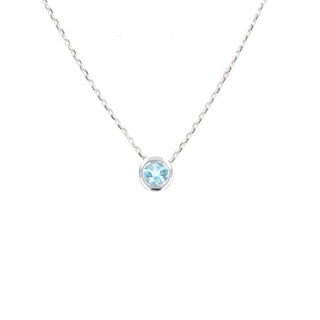 collier or gris aigue-marine