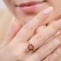 Bague or jaune rubis et diamant(s) Vintage 
