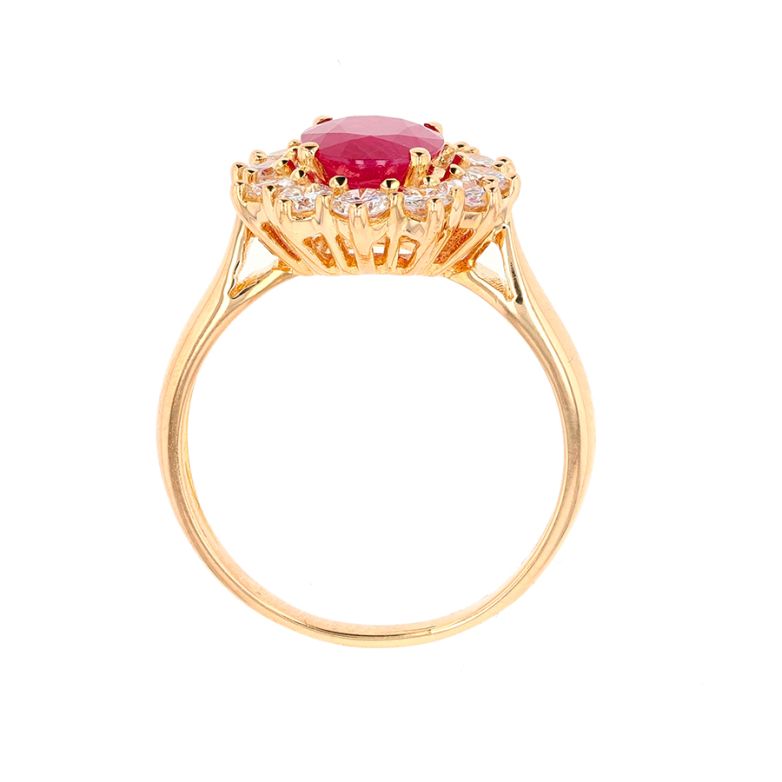 Bague or jaune rubis et diamant(s) Bague or jaune rubis et diamant(s)