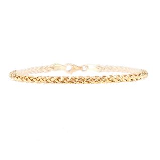 Bracelet maille palmier or jaune