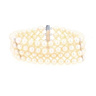 Bracelet or gris Perle