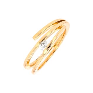 Bague or jaune diamant(s) t. ancienne Vintage