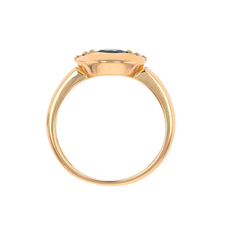 Bague or jaune saphir et diamant(s) Bague or jaune saphir et diamant(s)