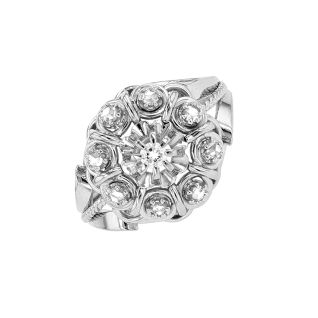 Bague or gris diamant (s) Vintage