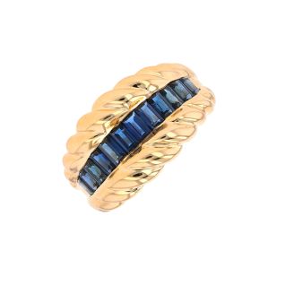 Bague or jaune Saphir