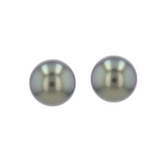 Boucles d'oreilles or jaune Perle de Tahiti 