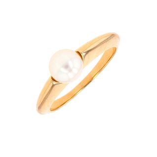 Bague or jaune Perle