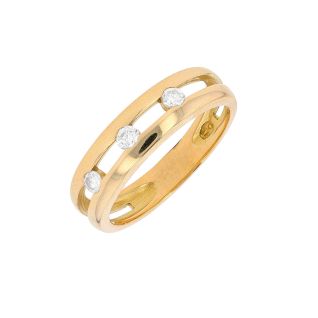 Bague or jaune diamant (s)