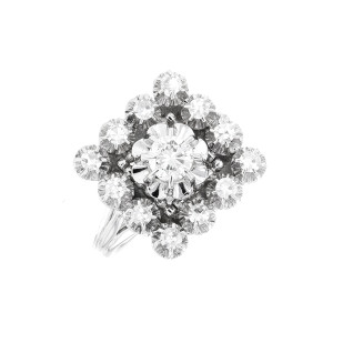 Bague vintage diamants 0.71...