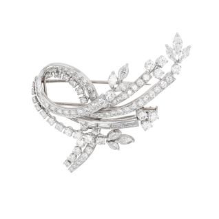 Broche Platine diamant (s) Vintage