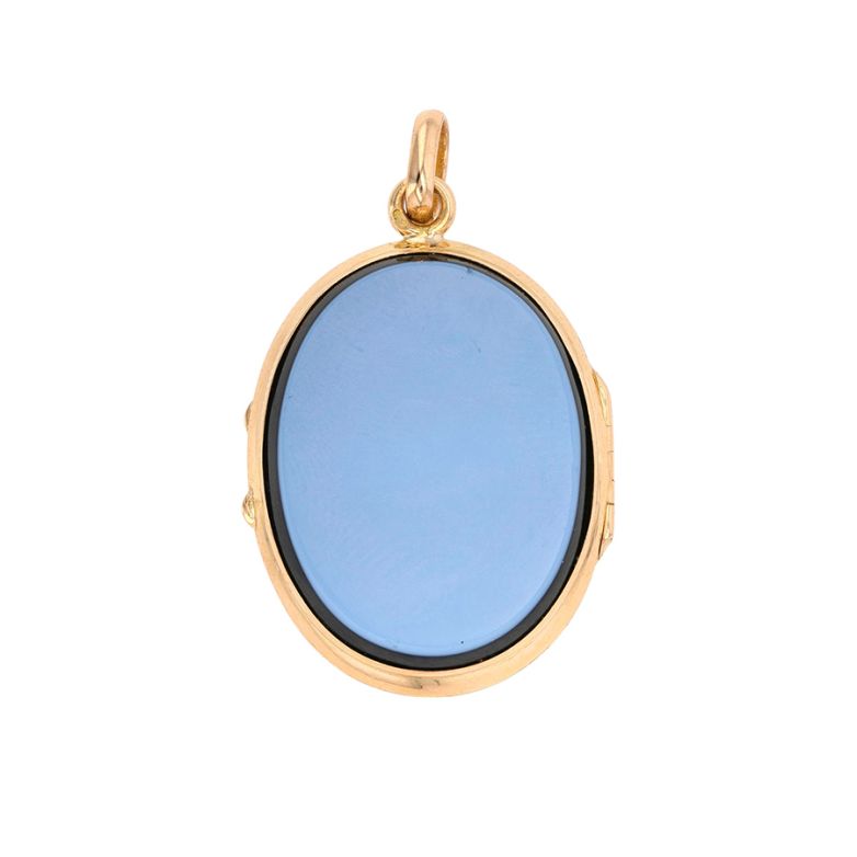 Pendentif or jaune Pierres fines Vintage Pendentif or jaune Pierres fines Vintage