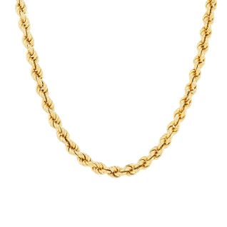 Chaine maille corde or jaune