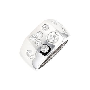 Chevalière or gris diamant (s)