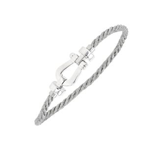 Bracelet or gris signé Fred