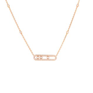 collier or rose diamant (s) signé Messika
