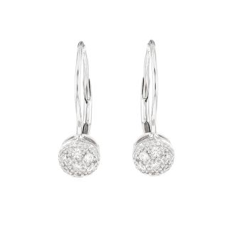 Boucles d'oreilles or gris diamant (s)