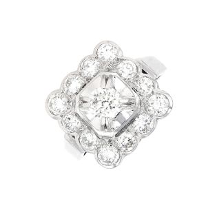 Bague or gris diamant (s) Vintage