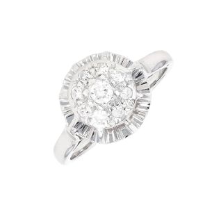 Bague or gris diamant (s) Vintage