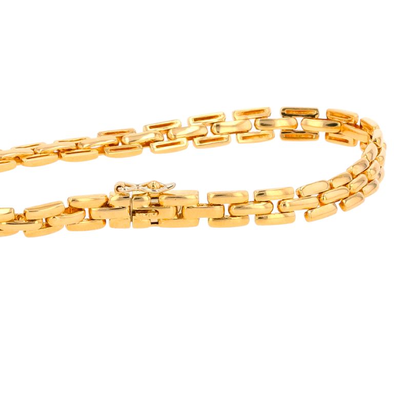 Bracelet Chaîne En Or 18 Carats - Motif Tête D'Aigle - Occasion - Bijou Homme Vintage