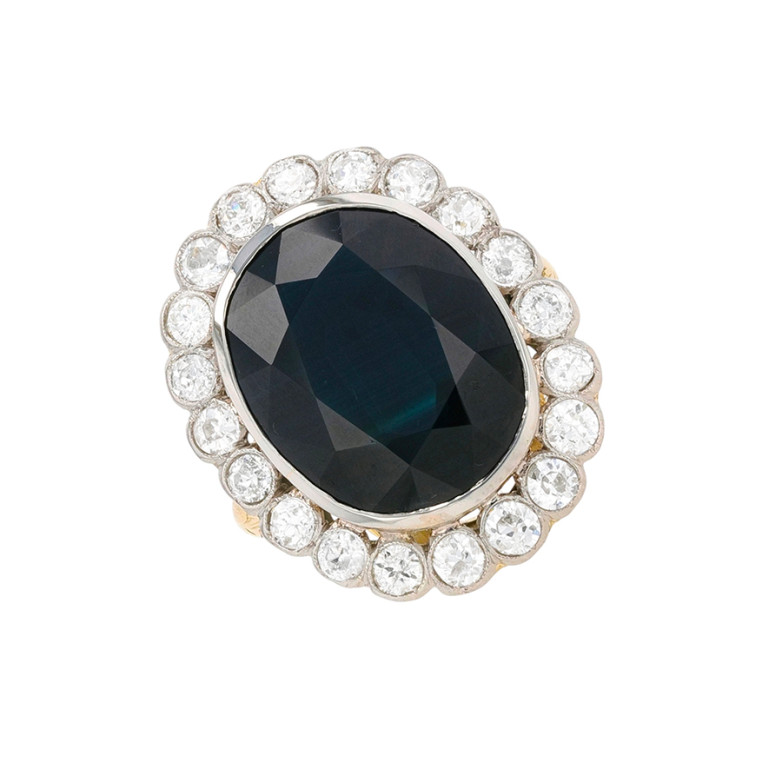 Bague vintage saphir 12.88...