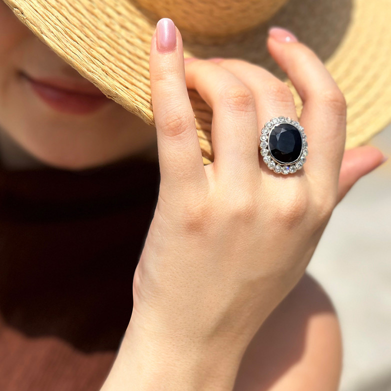 Bague vintage saphir 12.88...