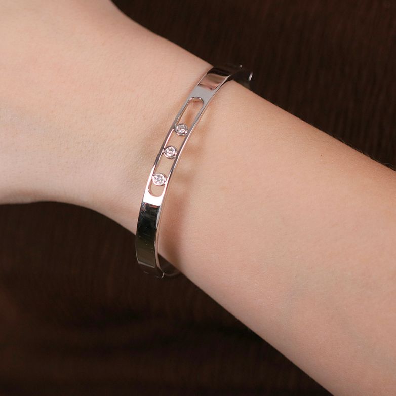 Bracelet or gris diamant (s) 