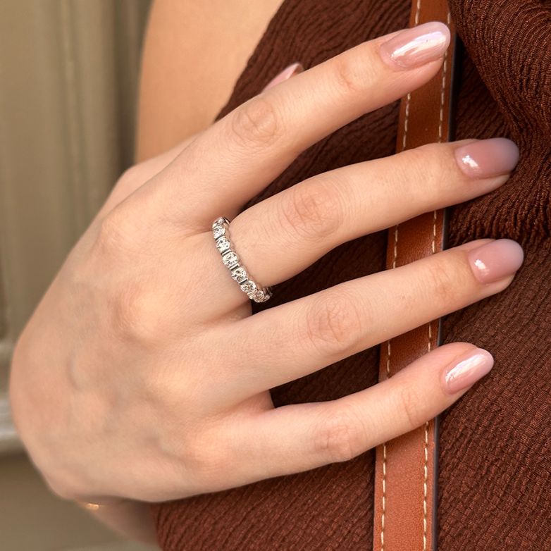 Alliance or gris diamant (s) 