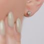 Boucles d'oreilles or gris diamant (s) 