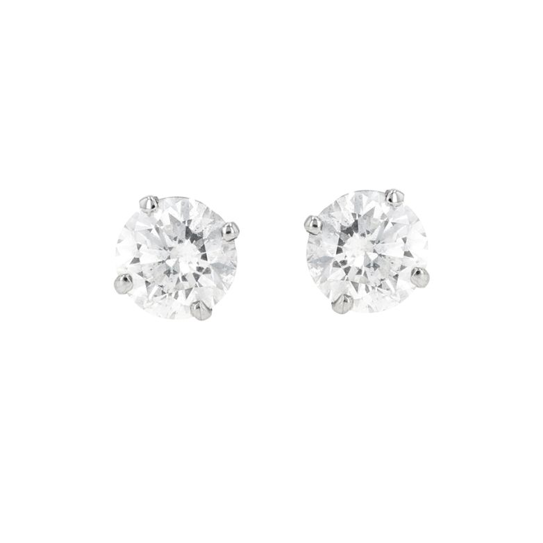 Boucles d'oreilles or gris diamant (s)